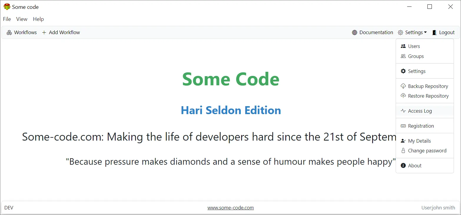 Front page access log