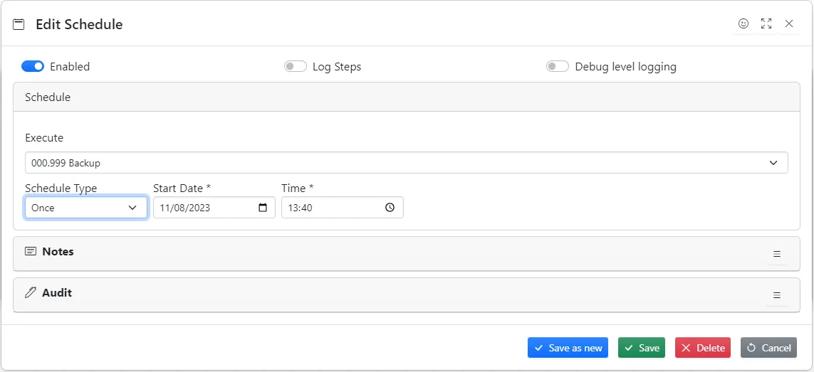 Schedule workflow once