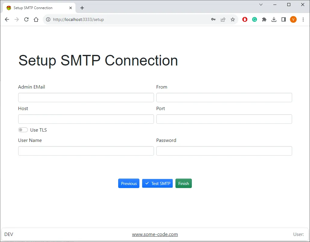 Setting up email notifications