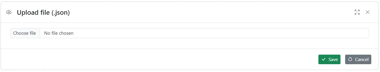 Upload workflow from JSON file